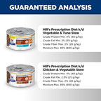 Hill's Prescription Diet k/d Kidney Care Stew Variety Pack Canned Cat Food, 2.9 oz., Count of 24