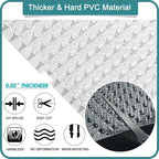 14 Pack Cat Deterrent Outdoor/Indoor Scat Mat, Pet Deterrent Training Mats, Keep Cats/Dogs Away Plastic Mats with Spikes, 23 Sq.ft, 16 x 13 Inches