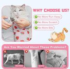 Supet Cat Grooming Wrap for Cutting Nails, 2025 Self-Adherent Cat Wrap, Anti-Escape Calming Cat Swaddle Wrap for Medicine, Nail Clipping, Teeth Brushing, Ear Cleaning