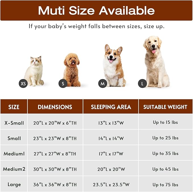 JOLLYVOGUE Dog Bed, Calming Anti-Anxiety Large Dog Bed, Fluffy Donut Cushion for Medium and Large Pets (27"/30"/36")