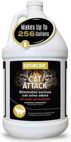Odorcide Cat Attack Concentrate - Cat Urine Remover for Carpet & Upholstery - Litter Box Odor Eliminator