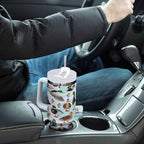 Boccsty Mallard Ducks Insulated Tumblers Reusable Stainless Steel Tumbler 40 oz Cup Coffee Travel Mug Water Bottle with Handle & Flip Straw for Home Office Car