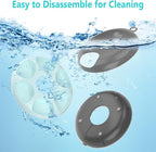 Ownpets Automatic Cat Feeder for Wet and Dry Food, with 2 Ice Packs, 6 Meals Programmable Timed Pet Feeder, Cordless Rechargeable Auto Feeder for Cats/Small Dogs, Black