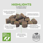 Only Natural Pet Ultimate Daily Vitamins - Complete Multivitamin Supplement for Dogs Balanced Health & Vitality - Senior Small & Large Canine Food Immune Digestive Support -60 Soft Chews (Pack of 2)