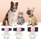 Waterproof AirTag Dog Collar Holder for Apple Tracker Pink