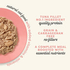 Applaws Vitality Wet Cat Food in Broth, Natural Canned Cat Food, Wet Food for Cats with Added Vitamins and Minerals, Grain and Carrageenan Free, Tuna Fillet & Salmon in Broth (24 Count, 2.47 oz Cans)