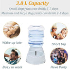Pet Water Dispenser Station for Large Dogs and Cats,1 Gallon/3.8L Gravity Automatic Feeder, Cat Dog Water Fountain, Dog Water Bowl Dispenser,Large Breed Dog Drinking Fountain