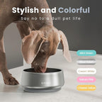 Pawaii Stainless Steel Dog Bowl with Non-Slip Rubber Base & Double Wall Insulation - Durable Design | Includes ID Tag | Dishwasher Safe Food & Water Bowl for All Dogs (34oz)