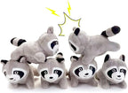 Interactive Squeaky Dog Toy, Replacement Animals Raccoon Pack of 6
