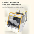 Cat Backpack Carrier, Collapsible and Breathability Cat Carrier Large for Cat Under 16 lbs, Dog and Small Pet Carrier Bag Used in Travel, Car