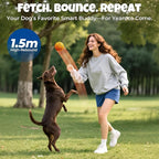 Dog Balls: Interactive Dog Ball Auto Rolling - Interactive Dog Toys for Aggressive Chewers - Bouncy & Throwable, Type-C Rechargeable, Washable, for Small & Medium & Large Dogs – Orange