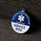 MYLUCKYTAG QR Code Stainless Steel Service Dog Tag - Engraved Digital ID, Location Alert