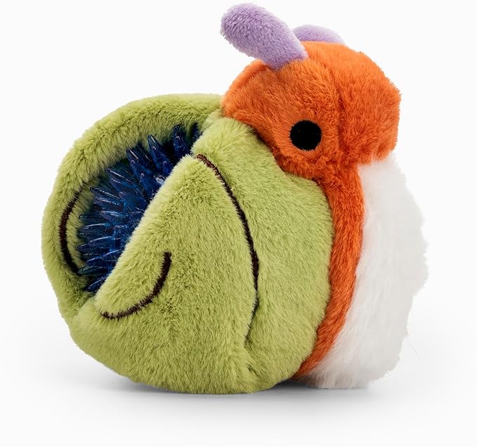 Flourish Pets 2 in 1 Multi-Layer Chew Toy for Active Dogs | Non-Toxic BPA Free Double Stitched Soft Fabric Exterior Dog Toys | Long-Lasting Dog Plush Toys – Snail 3.5"