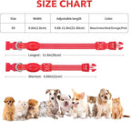 Light Up Dog Collar for Small Dogs - Rechargeable LED Cat Collar, Adjustable Reflective Puppy Collar Glowing Safety Dog Lights for Night Walking (Red)