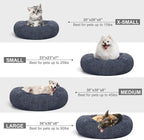 MIXJOY Orthopedic Dog Bed Comfortable Donut Cuddler Round Dog Bed Ultra Soft Washable Dog and Cat Cushion Bed (20''/23''/30''/36'') (36''x36'', Grey-Blue)