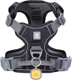 Pawaii No Pull Dog Harness with Pet ID Tag,Reflective Strips No Choke Front O Ring Breathable Mesh Adjustable Soft Padded Pet Vest with Easy Control Handle for Large Dogs