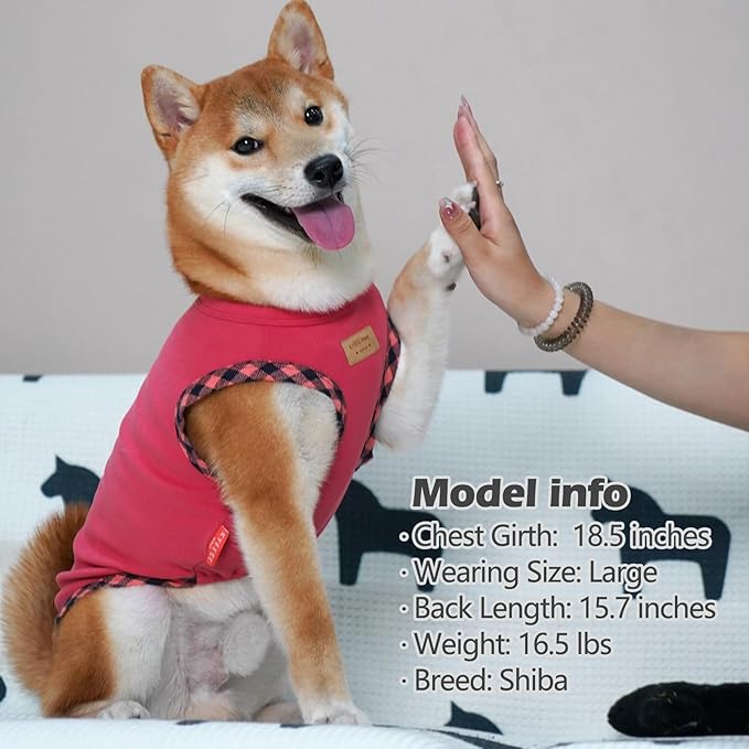 KYEESE 2Pack Dog Shirt Soft Dog T Shirt Fleece Pets Coats Lightweight Pets Sweatshirt Pullover Pet Shirt Vest Dogs Clothes Pet Sweater for Medium Dogs,Grey+Pink,XXL