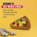 Bite Force -Durable & Strong Dog Toy Pizza Slice with Squeaker, Kevlar-Reinforced for Aggressive Chewers for Small Medium Large Dogs - Yellow.