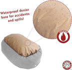 Majestic Pet 24 Inch Suede Calming Dog Bed Washable 24x19x7 (Inch) – Cozy Soft Round Donut Dog Bed with Spine Support for Dogs to Rest Their Head - Pet Bed Small – Black