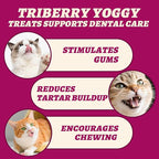 Wellix Freeze-Dried Cat Treats for Dog&Cat - Triberry Cat&Dog Yogurt Treats with Chicken Flavor Fruits - Probiotics Digestive&Immune Health Cats&Dogs Food Toppers 4.23oz