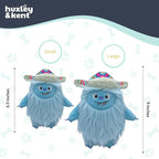 Huxley & Kent Funny Dog Toy w/Squeaker – Holiday Power Plush Squeaky Dog Toys for Small, Medium & Large Dogs – Soft Stuffed Animal for Indoor Play & Fetch - Everest Shaggy Yeti, Small