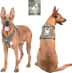Auroth Tactical Dog Harness for Large Dogs No Pull Adjustable Pet Harness Reflective K9 Working Training Easy Control Pet Vest Military Service Dog Harnesses Woodland Camo XL