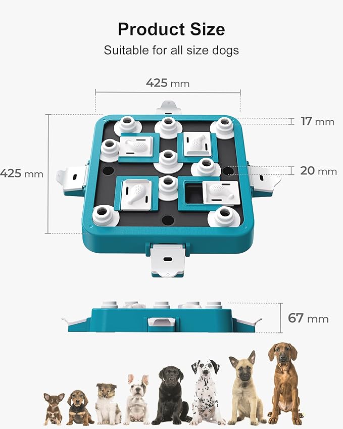 Dog Puzzle Toys, Level 3 in 1 Interactive Dog Toys for Boredom, Funny Feeding Toy for IQ Training Brain Stimulating, Treat Dispenser Dog Toy for Large Medium Small Dogs