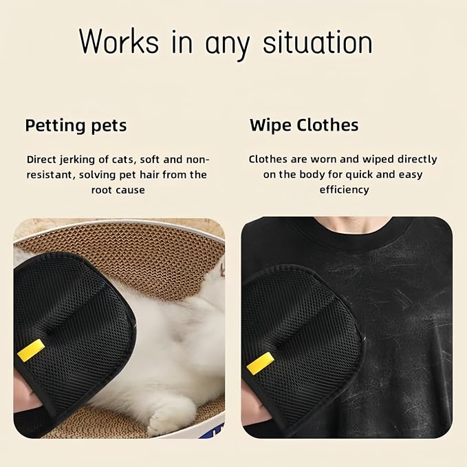 2025 New Pet Hair Removal Glove,pet Hair Remover mitt，for Couch, Furniture, Carpet, Car Seat -Electrostatic Reusable Gloves | Fast Cleaning, for Cat & Dogs (1pcs)