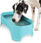 Neater Pet Brands Extra Large Water Bowl for Dogs, Outdoor Dog Water Bowl (2.25 Gallon Extra-Large Capacity), Big Trough Style Food Dish for Indoors or Outside, No Spill Large Dog Bowls, Aquamarine
