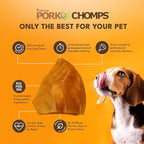 Pork Chomps Roasted Pork Skin Dog Chews, 5-inch Ear Shapes, 1.6 Ounce (Pack of 1)