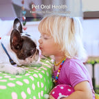 Finger Toothbrush 2 Pack - 135 Surround Bristles for Dog Teeth Cleaning, Pet Dental Care for Puppies, Cats and Small Dogs (Pink and Green)