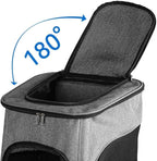 Pet Carrier Backpack with Sturdy Steel Frame for Easy Travel & Comfort, Privacy-Focused Pet Carrier Backpack for Secret Adventures (Pink, L:40 32X50CM/15.7"X12.6"X19.7")