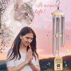 Cat Memorial Gifts, Personalized Cat Memorial Wind Chimes, Pet Memorial Gifts, Pet Loss Gifts, Loss of Cat Sympathy Gift, Bereavement Gifts for Loss of Cat