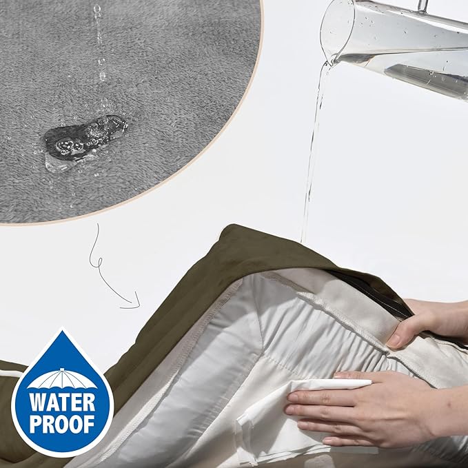 Comfort Expression Waterproof Orthopedic Foam Dog Beds for Large Dogs, Dog Beds Sofa Comfy Pet Bed with Washable Removable Cover & Non-Slip Bottom(Large,Dark Green)