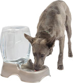 Petmate Replendish Gravity Waterer with Microban for Cats and Dogs, 1 Gallon,Blue, Made in USA