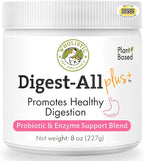 Wholistic Pet Organics Probiotics for Dogs with Digestive Enzymes & Prebiotic Fiber - 8 Oz - Daily Cat & Dog Probiotics for Digestive Health, Anti Diarrhea & Gut Support - Natural Powder Supplement