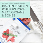 The New Zealand Natural Pet Food Co Meow Air Dried Cat Food - Beef & Hoki Recipe,High Protein Dry Cat Food, Training Treats, Meals & Toppers,3.5oz