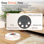 Automatic Cat Feeder, 6 Meal Timed Pet Dispenser Easily Programmable &Easy to Clean, Auto Feeder for Cats/Small Dogs (Pink)