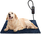 Toozey Pet Heating Pad, 6 Adjustable Temperature Dog Cat Heating Pad with Timer, Waterproof Heated Dog Bed with Chew Resistant Cord, Indoor Electric Pet Heated Mat 28x20in