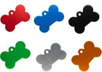 Aluminium Blank Bone Shape Dog ID Tags Pet ID Tags Number Tag with Key Ring 30pcs (Mixed Color)