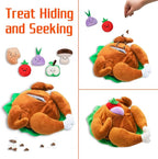 Hide and Seek Dog Toys, Turkey Squeaky Interactive Puzzle Dog Toys for Boredom and Stimulation, Dog Enrichment Toys for Small and Medium Dogs