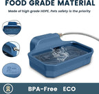 Automatic Water Dispenser for Dogs/Cats, 1 Gallon Auto-Fill Dog Water Bowl Dispenser for Indoor/Outdoor, Large Water Feeder for Pets/Livestock, BPA-Free, Wide Mouth, Fits GHT 3/4" Faucet, Blue