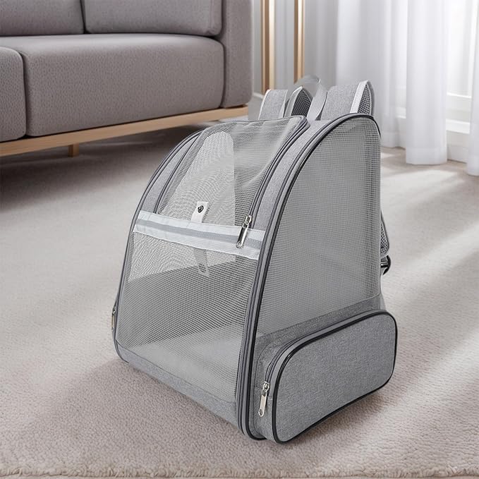 Dog Backpack Carrier,Pet Carrier for Cat/Small Dogs/Bunny,Ventilated Mesh Dog Backpack,Dog Travel Bag,Dog Bag,Small Dogs/Medium Cats Fit Up to 11lbs,Foldable Dogs Carrying Backpack