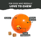 Barkbox Pumpkin Prodigy Dog Toy | Treat-Dispensing Rubber Dog Toy for Aggressive Chewers | Durable Dog Chew Toy for Medium Dogs & Puppy Essentials