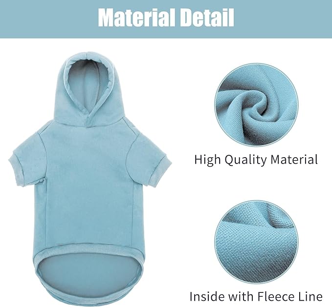 BINGPET Security Dog Hoodies Puppy Sweater Cold Weather Dog Coats Soft Brushed Fleece Pet Clothes Hooded Sweatshirt for Dog Cat
