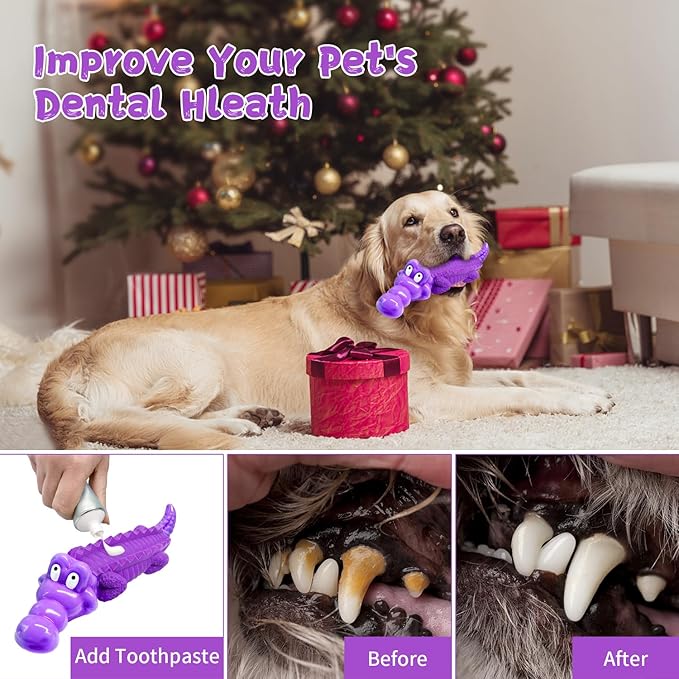 Dog Chew Toys for Aggressive Chewers, Indestructible Tough Interactive Dog Toys for Small Medium Large Breed-Puppy Teeth Chew Toy to Keep Them Busy