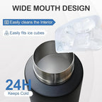 Insulated Dog Travel Water Bottle with Detachable Bowls, 3 in 1 Portable Dog Water Bottle Dispenser, Dog Accessories for Walking, Hiking, Camping, Outdoor (Black, 32 Oz)