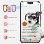 QR Code Dog Tag with NFC, Personalized Pet ID Tag, Silent Silicone Dog ID Tag, Modifiable Pet Online Profile, Multiple Emergency Contact, Scan QR Code Send GPS Location Email (Regular Red)