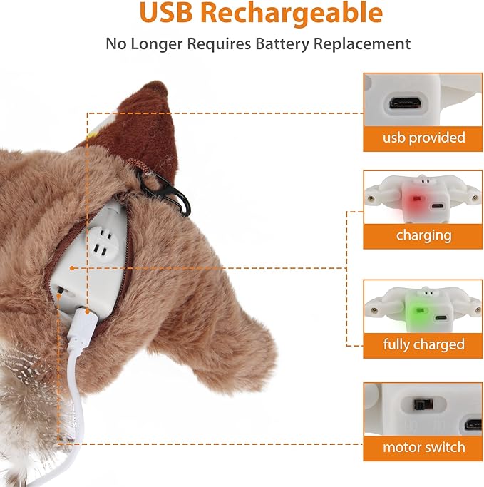 SKIPDAWG PETGEEK Flapping & Chirping Bird Cat Toy for Indoor Cats with Catnip, USB Rechargeable Motion Activated, Interactive Beating Wings Cat Toy, Hanging Flapping Bird for Cats (No Fly)