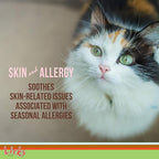 Licks Pill-Free Cat Skin & Allergy - Omega 3 Allergy Relief - Cat Vitamins & Supplements for Itchy Skin - Turmeric Supplement - Gel Packets - 10 Use